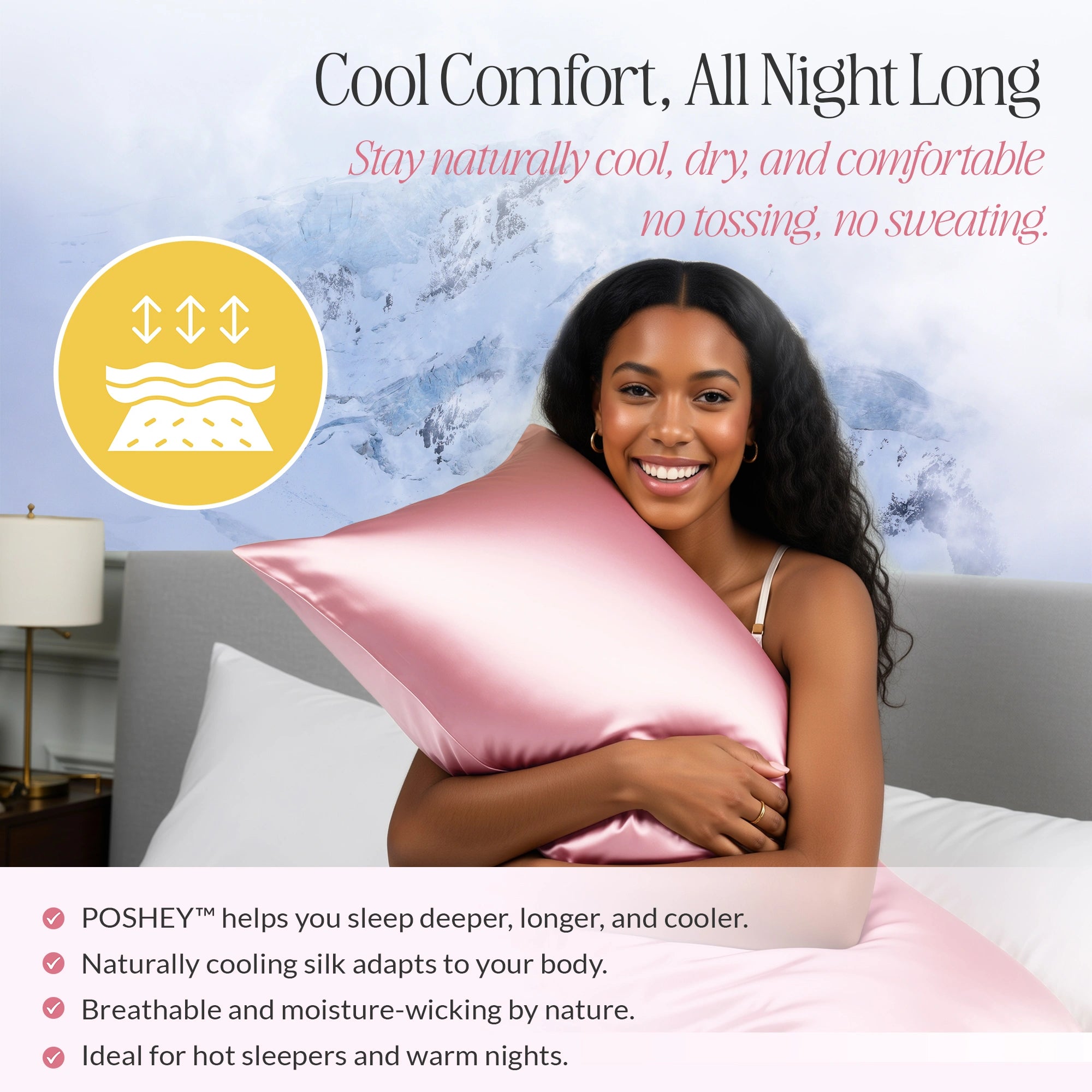 WHITE SILK PILLOWCASE