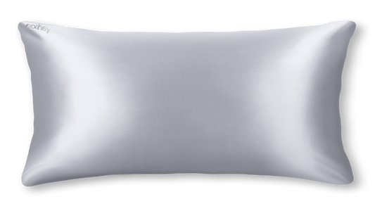 silver silk pillowcase